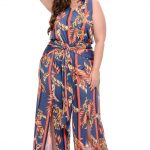 Macacão Carbanna Plus Size Estampado Pantalona